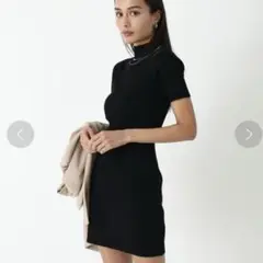 【新品、未着用】ANAP プチハイネックワンピース リブ
