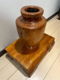 【引き取り限定】木製　壺　台