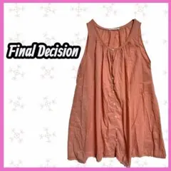 [Final Decision] ノースリーブ　チュニック　ギャザー　レース