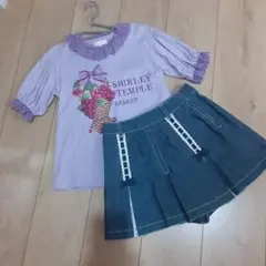 SHIRLEY TEMPLE トップスとデニムスカートセット