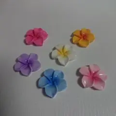 ハイビスカス デコパーツ 6個セット
