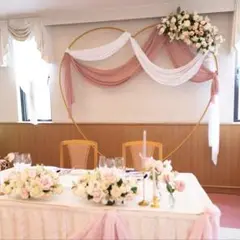 結婚式　高砂　アーチ　ハート型