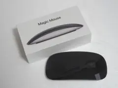 美品 apple Magic Mouse (充電式）ブラック 本体/箱付