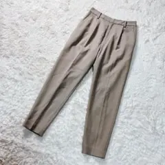 ★アペリ　テーパードパンツ　オフィスカジュアル　クロップド丈　ウール混　38