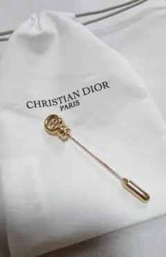 極 美品 クリスチャン ディオール Dior ピンブローチ ハットピン