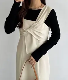 美品 callautia アシメデザインマーメイドキャミワンピース