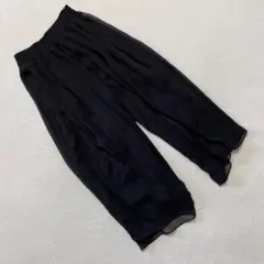 シフォンパンツ ブラック ウエストゴム フリーサイズ　シンプル　おしゃれ