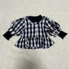 プティマイン 長袖トップス　セット　リブインナー　メロー　ブラウス　80cm