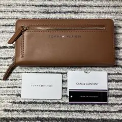 【未使用品】トミーヒルフィガー THロングウォレット 長財布 ブラウン