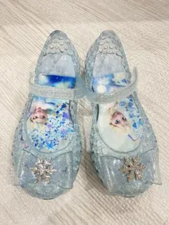 キッズ　ディズニー　アナ雪　エルサ　メッシュサンダル　ABCマートコラボ