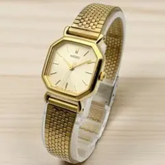 SEIKO セイコー オクタゴン ゴールド文字盤 腕時計 レディース ３針
