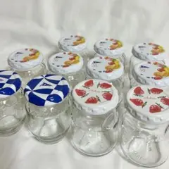 アオハタ ジャム　蓋付き空き瓶　11個まとめ売り