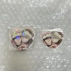 40までにしたい10のこと　ハート缶バッジ　ホログラムステッカー