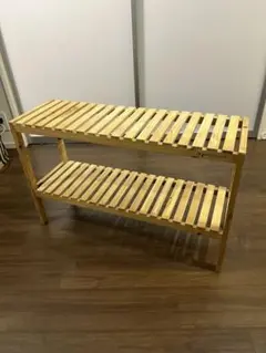 木製2段シェルフ