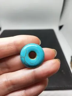 【S-284】ハウライト　ターコ　コイズカラー　ドーナツ　ミニ　練or染