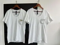 定価2万超 WJK レザーポケットTシャツ2枚セット SIZE Ｌと XL　⑤