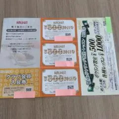 ROUND1　ボウリング500円割引券３枚、会員入会券、ボウリング教室優待券