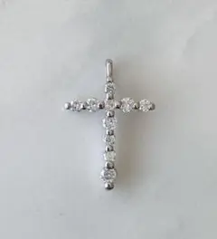 Pt900 プラチナ ダイヤモンド クロスペンダント0.50ct