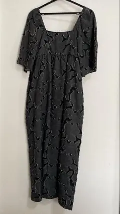 Demi-Luxe BEAMS 花柄ひざ丈ワンピース 半袖
