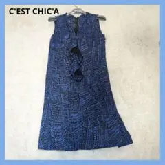 【極美品】セシカ フリル付きノースリーブワンピース サイズ38