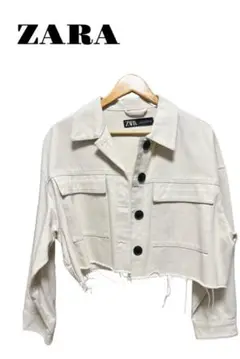 ZARA ザラ ホワイト ショート丈 ジャケット