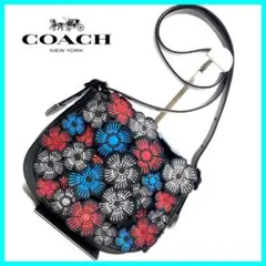 ●希少● COACH コーチ ティーローズ ショルダーバッグ アップリケ