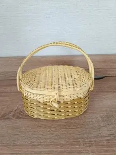 フタ付きバスケット イエロー