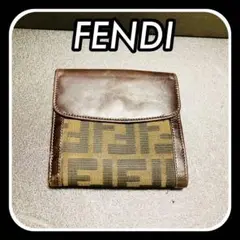 【ヴィンテージ】FENDI 二つ折り 財布 ズッカ柄