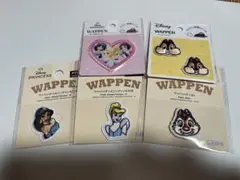 ディズニープリンセス チップとデール他ワッペン 5点セット