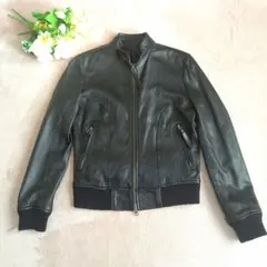 UNITED ARROWS Dipity ラムレザージャケット ブラック