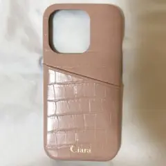 Ciara iPhone15Pro クロコPUポケット レザーカード収納ケース