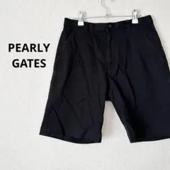 パーリーゲイツ　ショートパンツ　黒　短パン　無地　S カジュアル