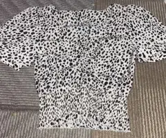 イング　ダルメシアン柄ブラウス　M
