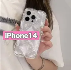 iPhone14 新品未使用　キルティング　ラメ　クリア　　iPhoneケース