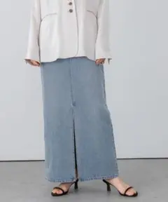 アパートバイローリーズ スリットタイトロングデニムスカート