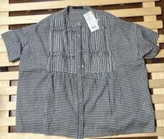 チェック柄 半袖シャツ フリーサイズ