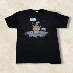 【SNOOPY スヌーピーTシャツ 月面到着 ウッドストック 宇宙 M】