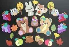 秋がいっぱい　9月　10月　11月　秋　ぶどう　壁面