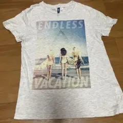 メンズ H&M 半袖 Tシャツ プリントシャツ グレー