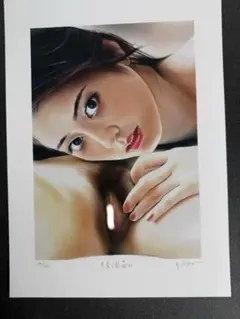 No914 佐藤ヒロシ 版画作品 冬美と香苗48 真作保証