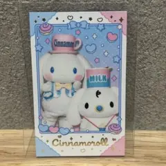 サンリオ　Sanrio シナモロール　ミルク　箔押し　カード　チェキ風