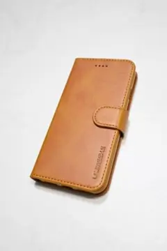 手帳型レザーiPhoneケース ブラウン