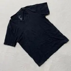 無印良品 Tシャツ ブラック 半袖 Vネック シンプル Sサイズ カジュアル 黒