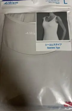 ユニクロ エアリズムタンクトップ シームレスタイプ L 02ライトグレー
