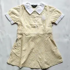COMME CA ISM ストライプ 半袖ワンピース 90cm