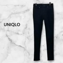 ユニクロjeans reスキニーパンツ 黒 美品 サイズ５　 人気 通勤 634
