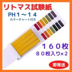 △【即発送】リトマス試験紙 １６０枚セット 水質検査 実験 化粧品チェックにもお