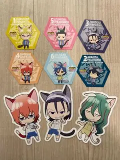 まとめ売り9点 弱虫ペダル ナンジャタウン 箱学 総北 ステッカー ポストカード