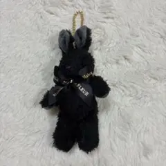 メゾンドフルール うさぎちゃん キーホルダー チャーム　ブラック