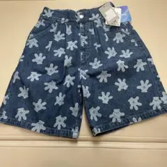 新品タグ futafuta デニムハーフパンツ 140cm